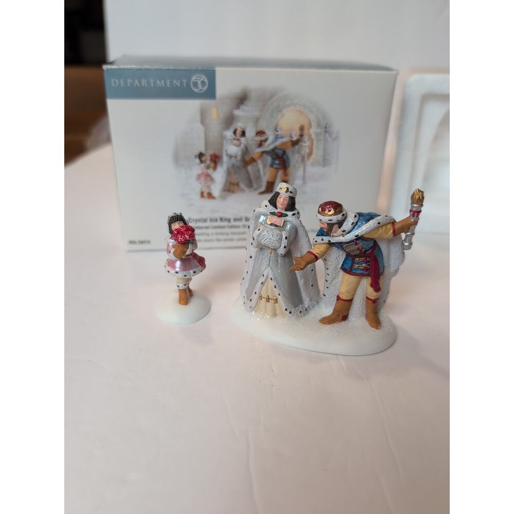 Dept 56 Snow Heritage Village CRYSTAL‎ ICE KING AND QUEEN #58976 Limited Edition